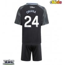 Aston Villa Amadou Onana #24 Replica Away Minikit 2025-26 Short Sleeve (+ pants)